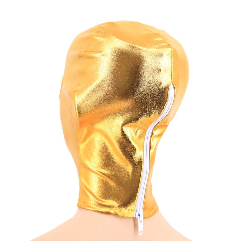 Vimoisa Metallic Cycling Face Neck Mask Hat Ultra Balaclava Hood(Gold) - Image 5